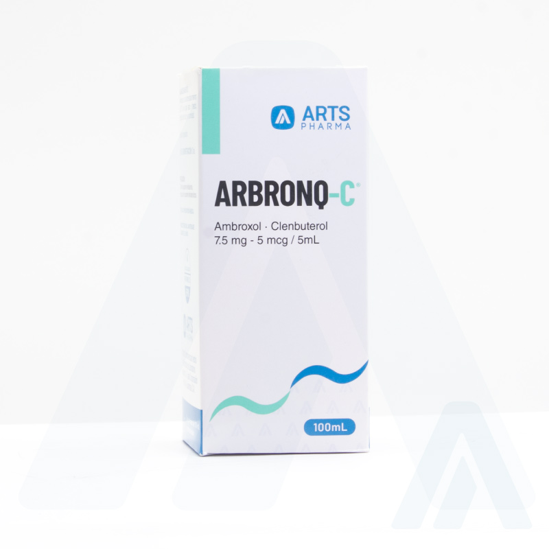 Jarabe mucolítico expectorante antitusivo ARBRONQ-C Arts Pharma Guatemala