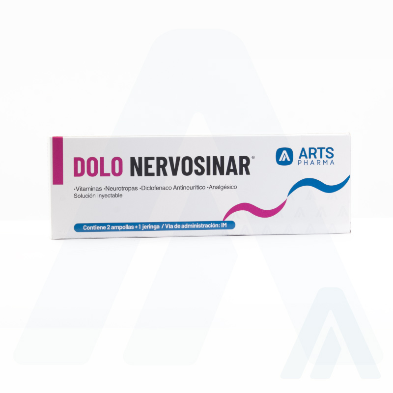 Neurotropas y diclofenaco sódico DOLO NERVOSINAR inyectable Arts Pharma Guatemala