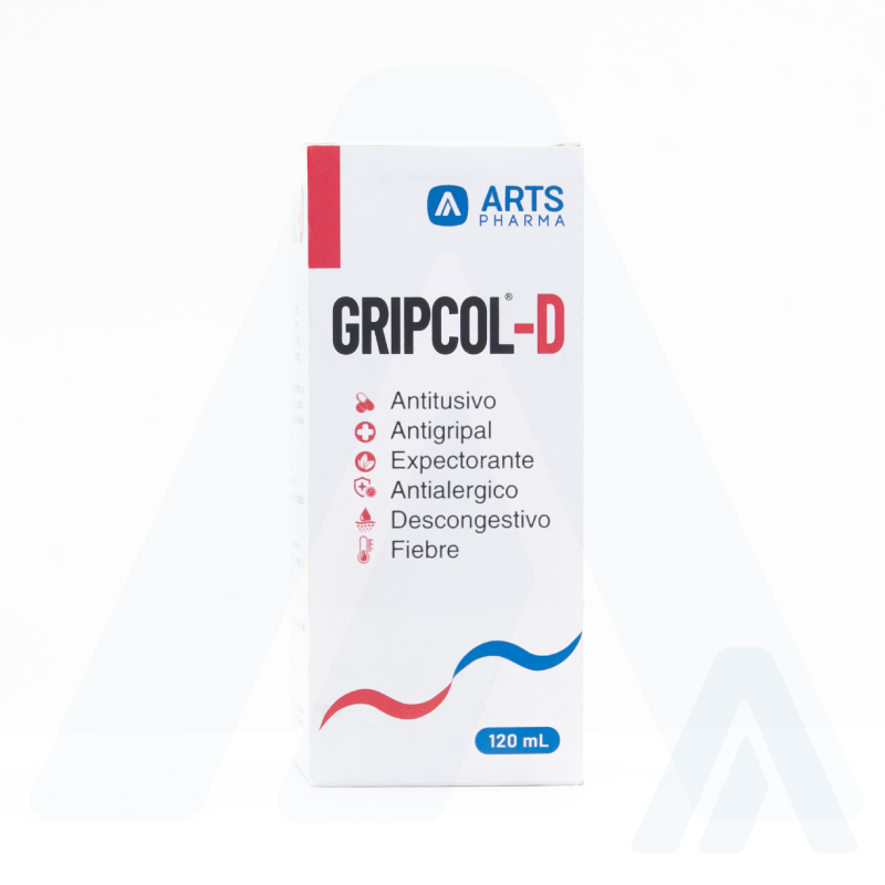 Jarabe gripe tos congestión GRIPCOL-D Arts Pharma Guatemala