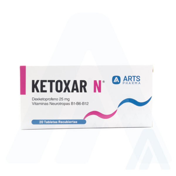 Dexketoprofeno trometamol y vitaminas neurotrópicas KETOXAR-N inyectable y tabletas Arts Pharma Guatemala