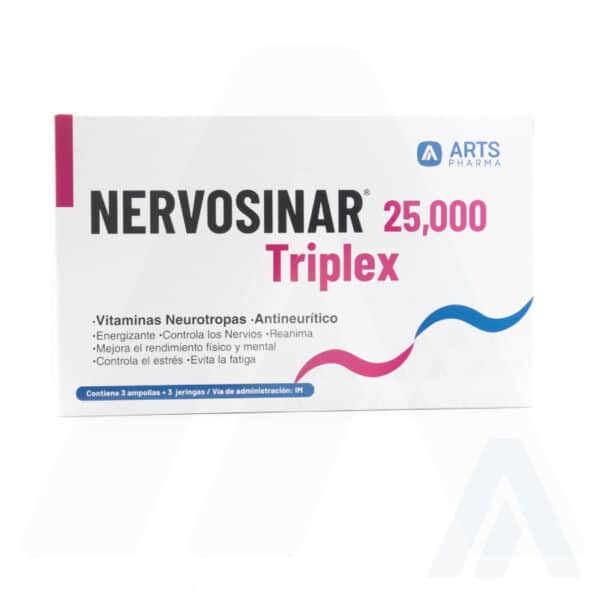 NERVOSINAR 25,000 TRIPLEX  |  Complejo B triplex inyectable |  Arts Pharma Guatemala - Image 2