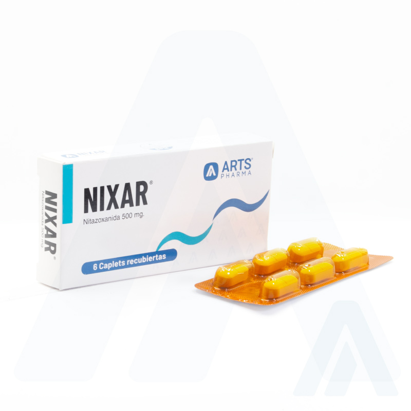 Nitazoxanida 500 mg tabletas NIXAR Arts Pharma Guatemala