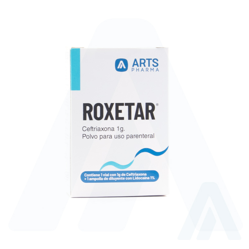 Ceftriaxona sódica inyectable ROXETAR Arts Pharma Guatemala