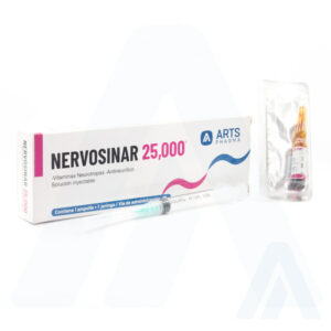 Vitaminas neurotrópicas NERVOSINAR 25,000 inyectable Arts Pharma Guatemala